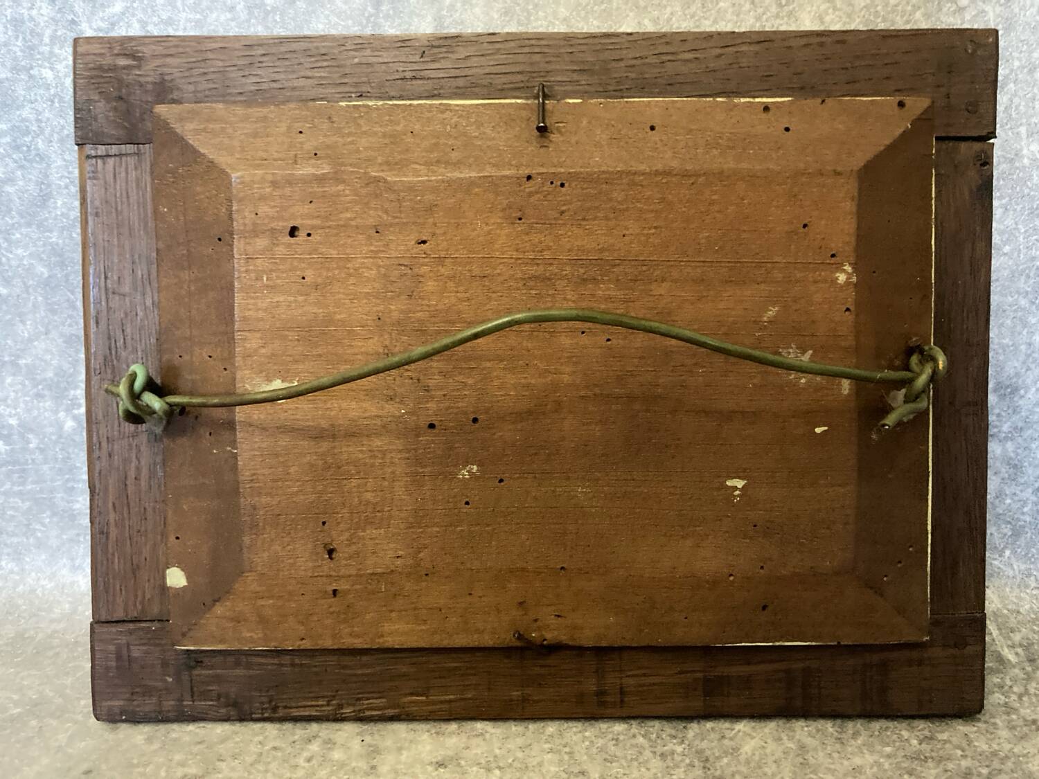 Painting. Oil on wood. Seascape, night, moonlight, fishing boat