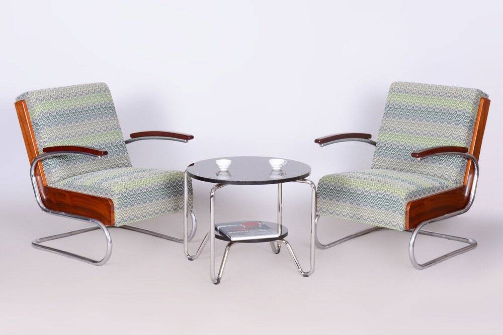 Art Deco Armchair in Beech and Spruce, 1930s