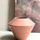 Sculptural vase in matte nude ceramic, Asa design 1980.