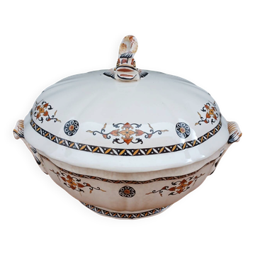 Large antique soup tureen Gien