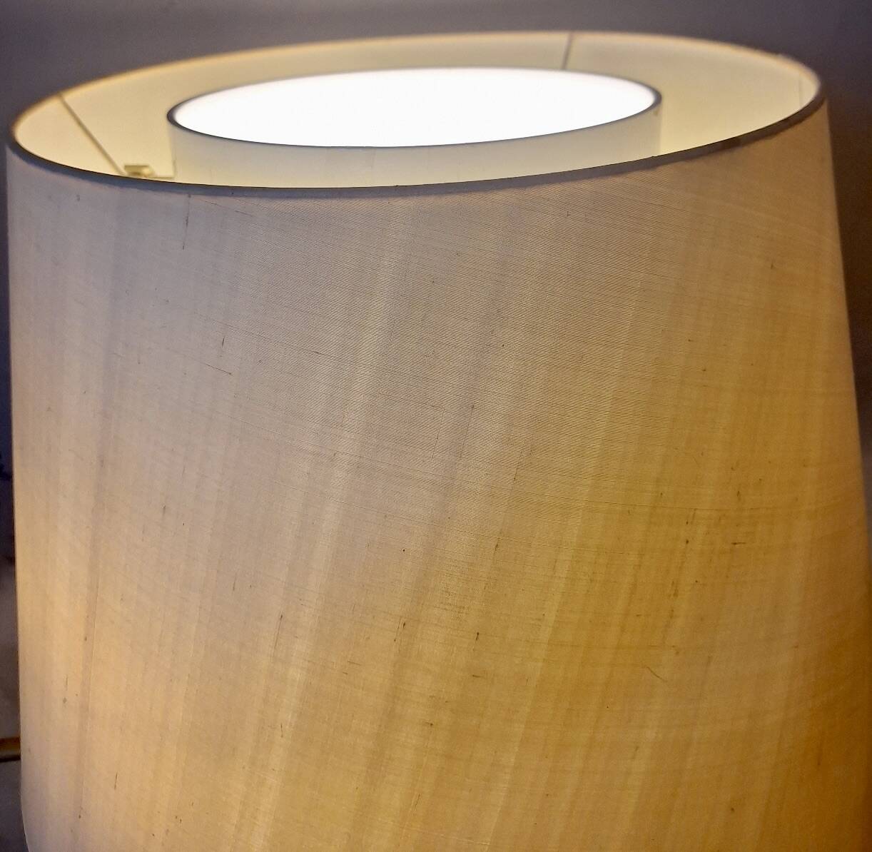 Walter von Nessen brass swivel-arm floor lamp with uplight, 1960s