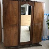 Armoire bois sculpté 3 portes années 30