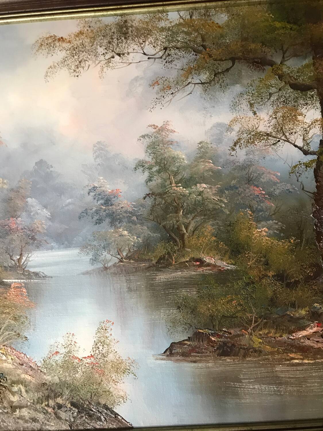 Large format landscape canvas painting