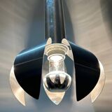 chrome and brushed steel pendant light