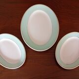 Plat ovale et raviers "Meudon" K&G Lunéville