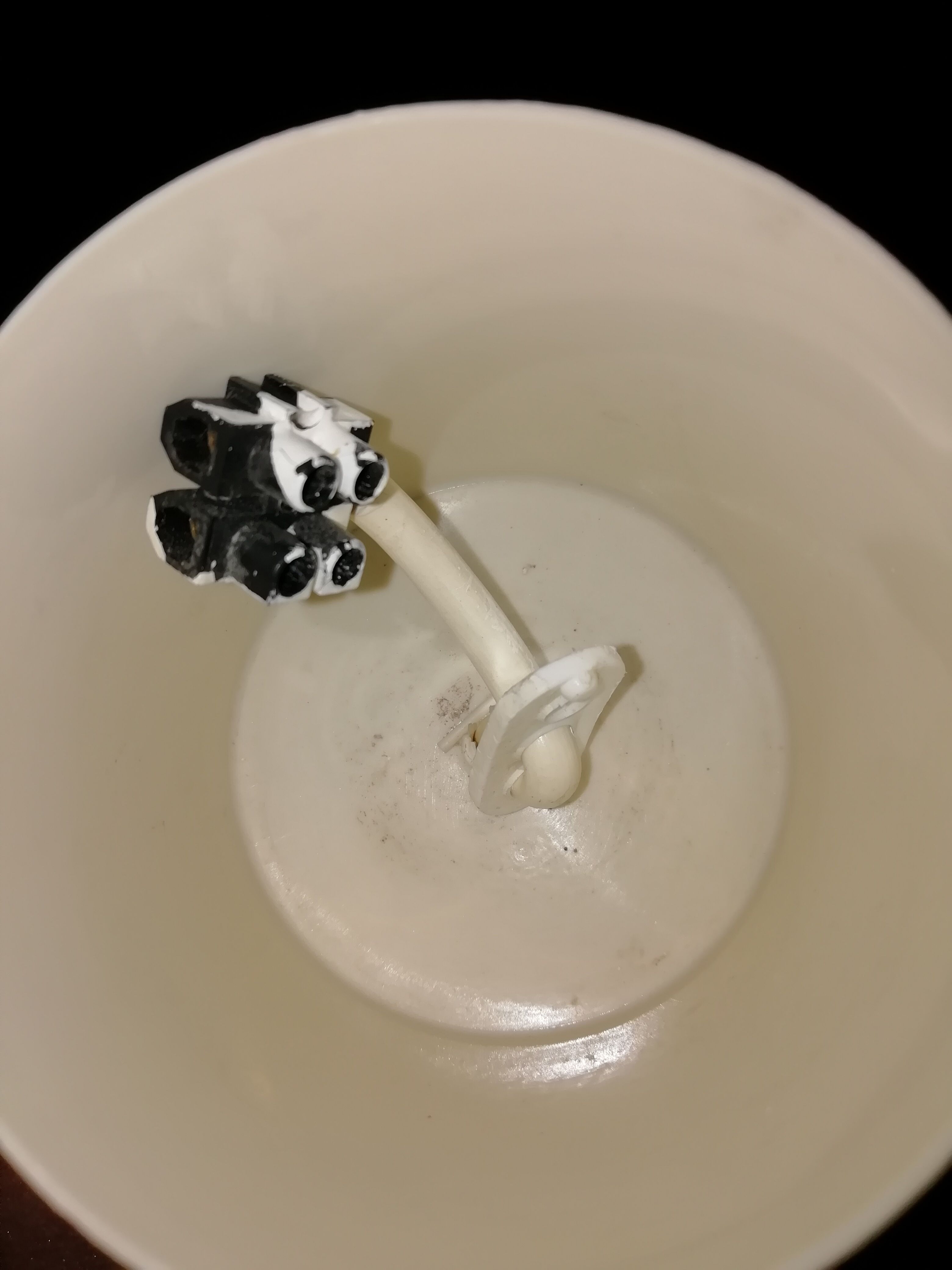 White opaline hanging lamp 70s