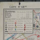 Old school map France/Paris No.48 Hatier edition
