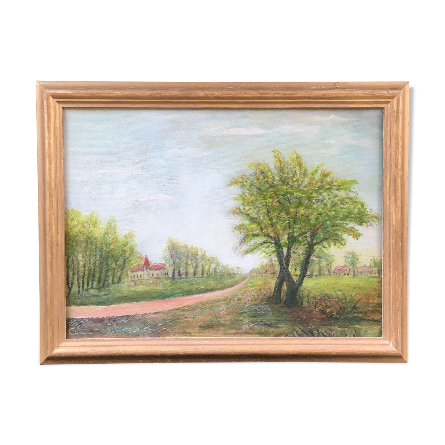 Tableau paysage naïf