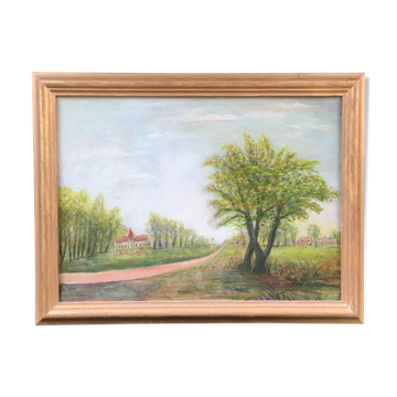 Naïve landscape painting