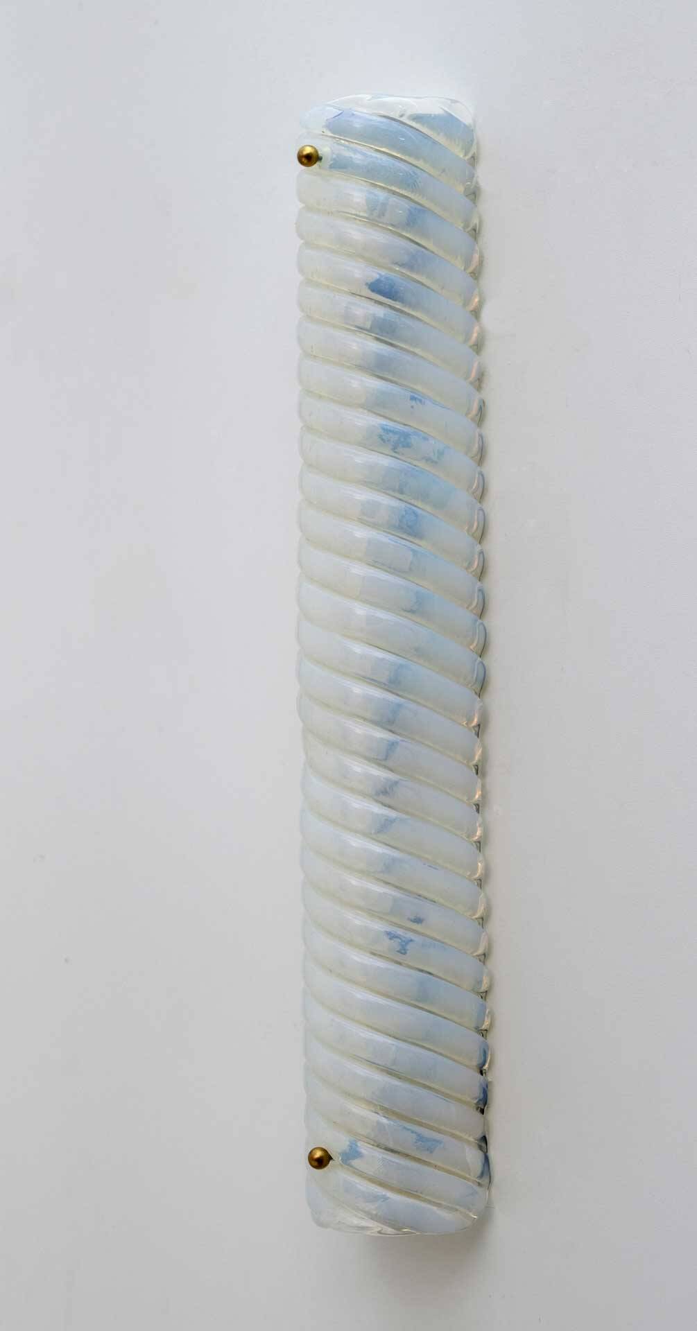 Modern Italian Murano Glass Iridescent Milk Wall Sconces, 80s