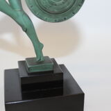 Art Deco Sculpture Trumpet Dancer "Jericho" By Guerbe