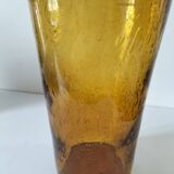 Large bubble glass vase