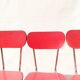Lot 4 chaises formica rouge
