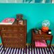 Vintage chest of drawers and bedside table set