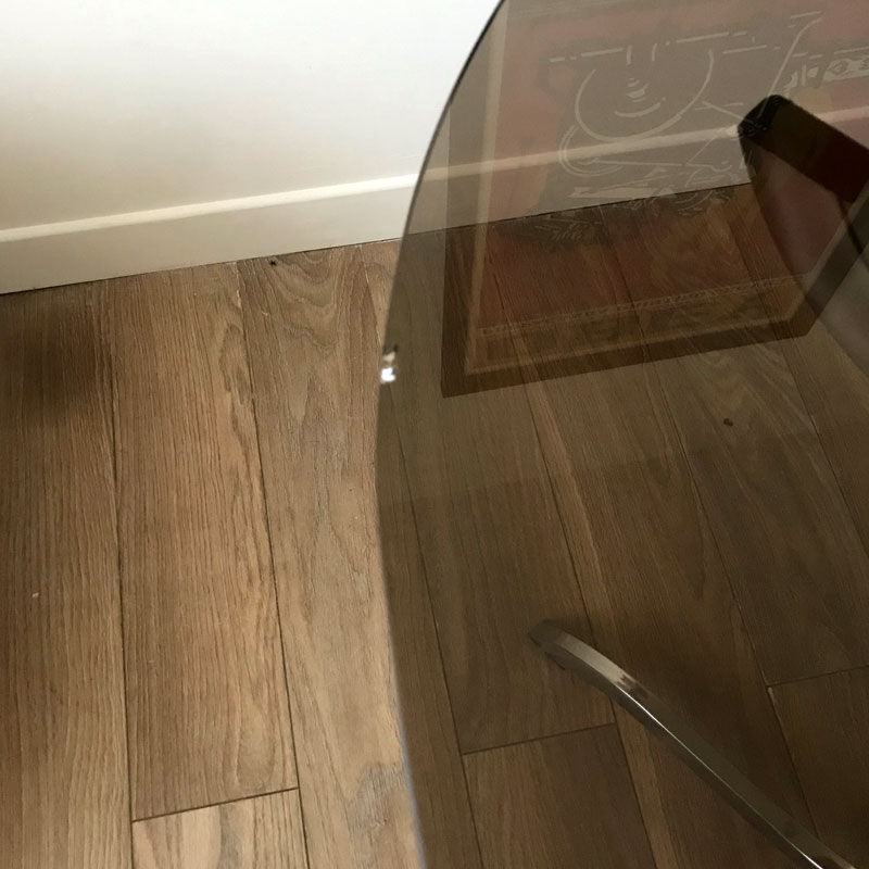 Table chrome et verre 70s