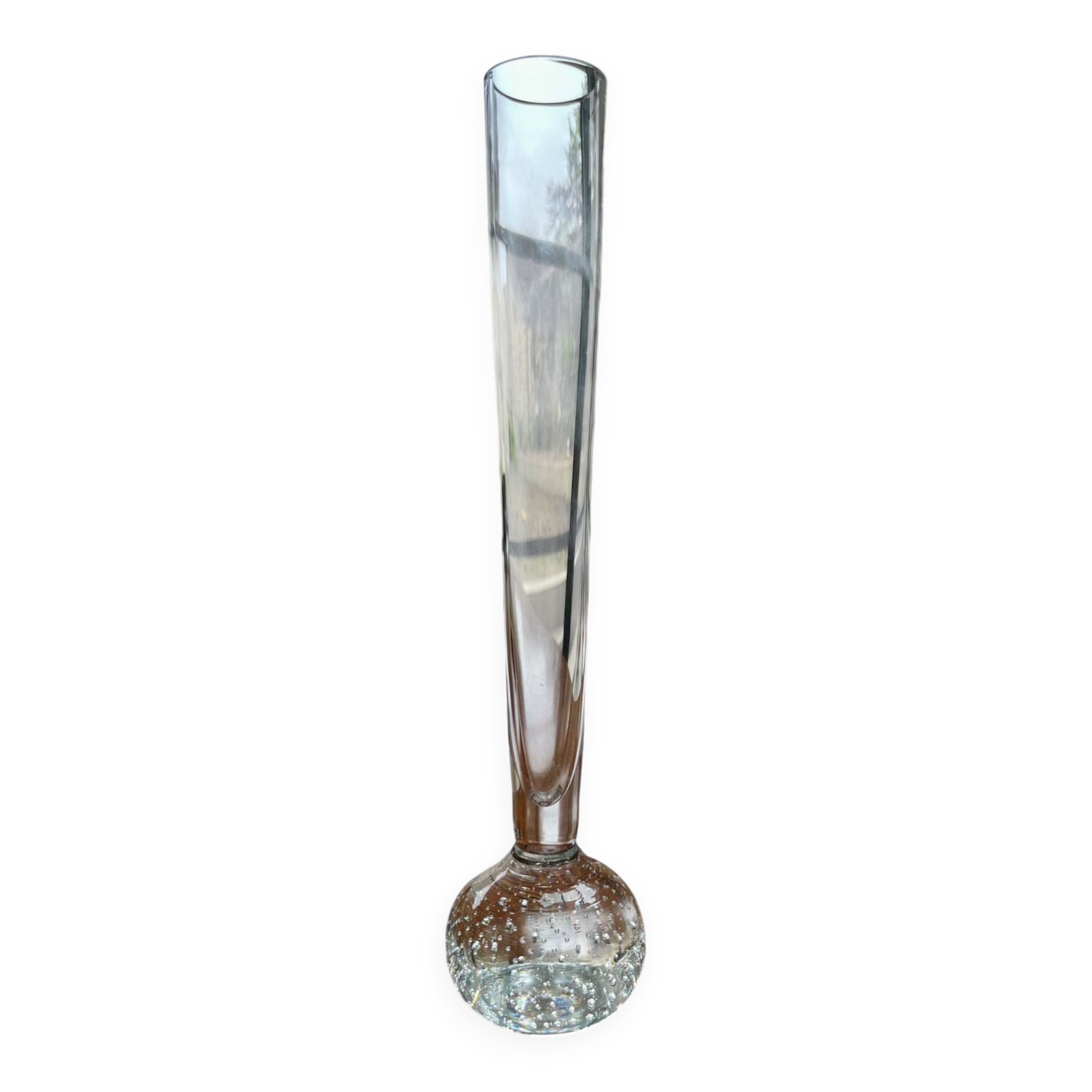 Glass single-flower vase