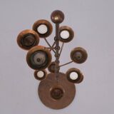 Scandinavian Brass standing candle stick 1960s