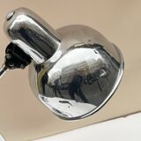 Industrial swan neck desk lamp 1950 in polished metal Bauhaus type