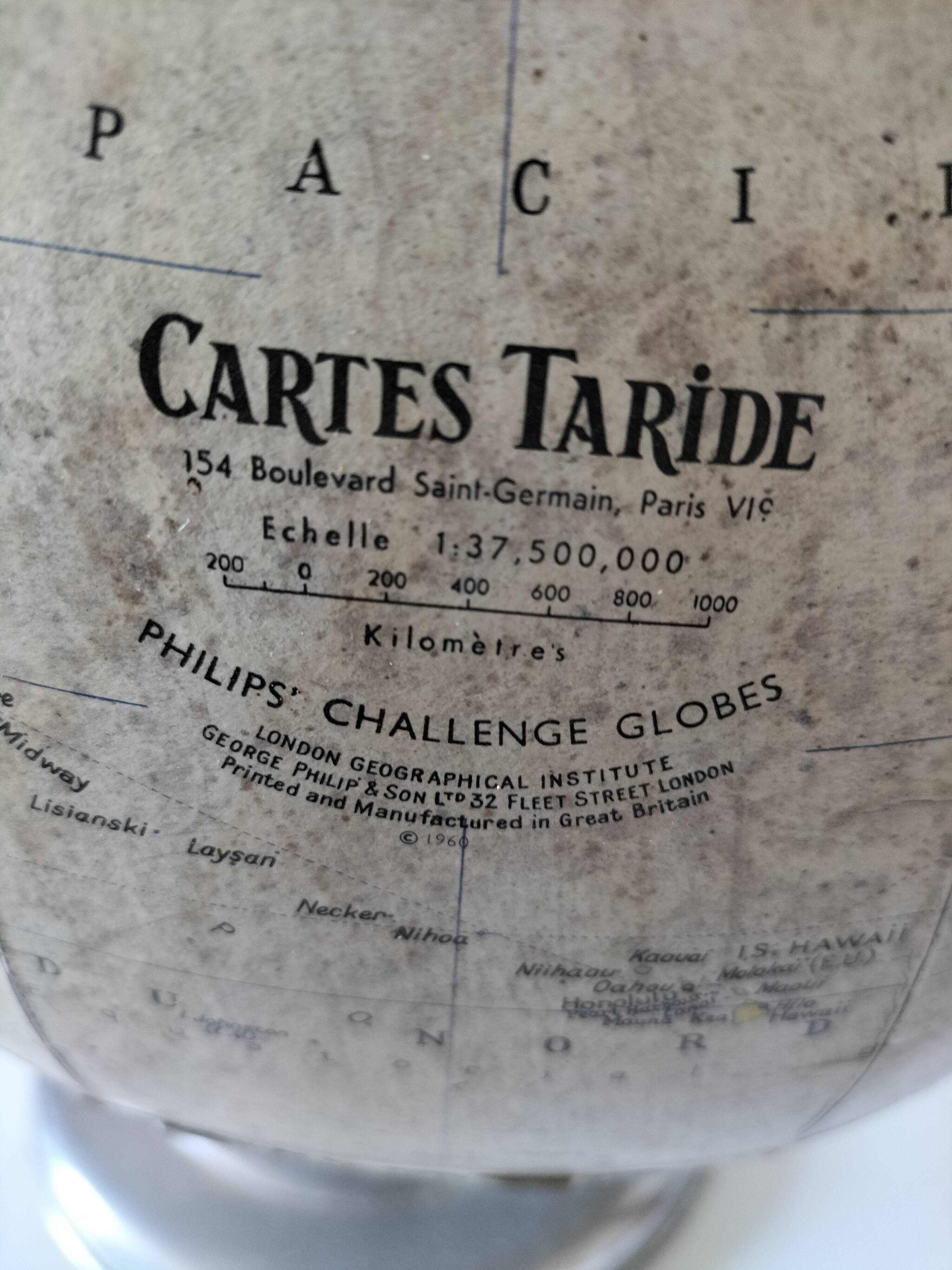 Vintage Globe Taride Maps – 1960