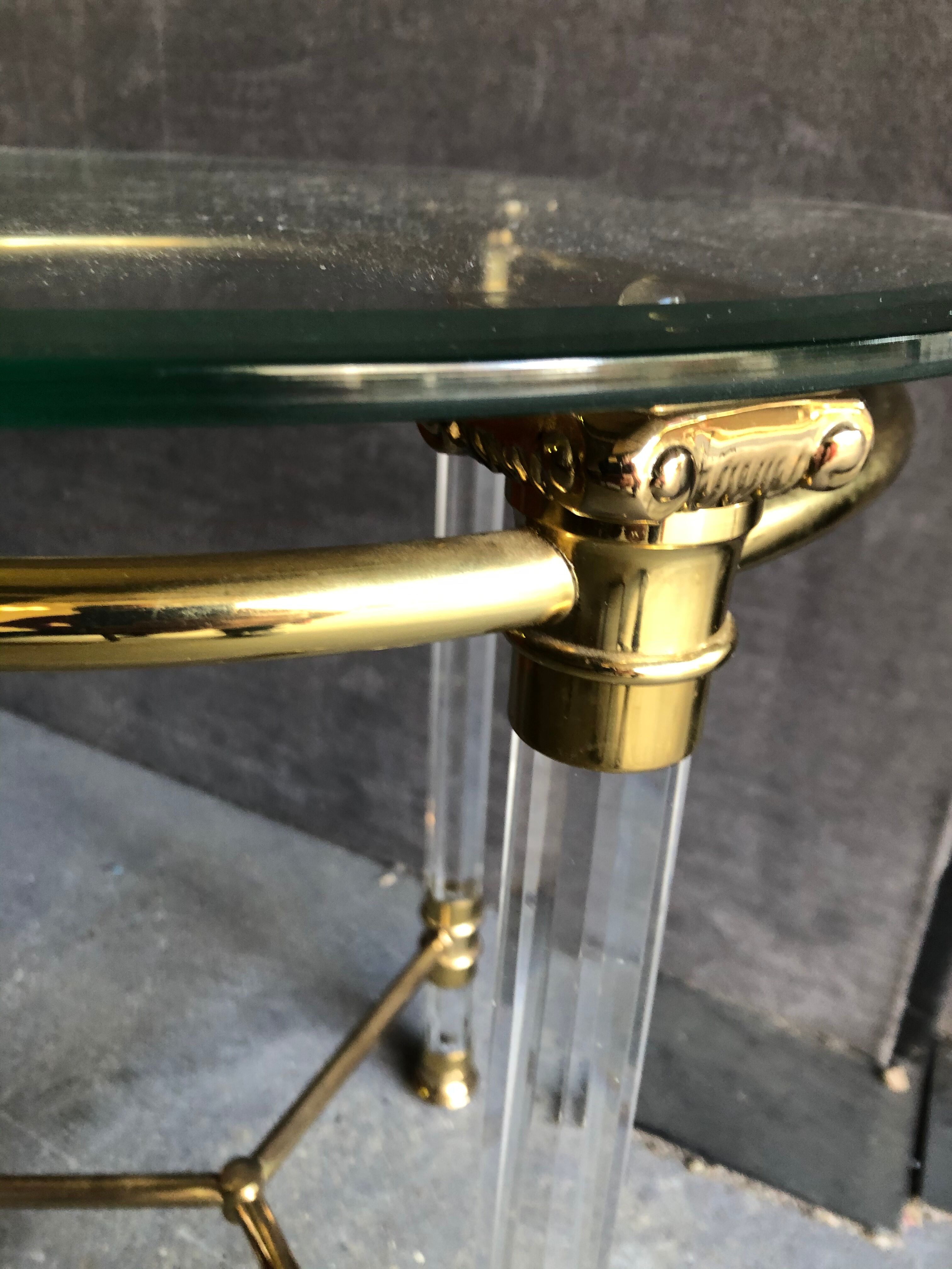 Healing plexiglass and bevelled glass Corinthian column beautiful gilding