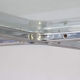80s Chrome cross framed dining table glass table top