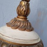 Medicis lamp carved polychrome wood ep 1940