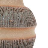 Handmade Søholm / Einar Johansen ceramic table lamp with jute lampshade / Mid-century Danish modern design / 1960s / 1970s