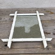 Mirror old wood bamboo 60s - 53x44cm