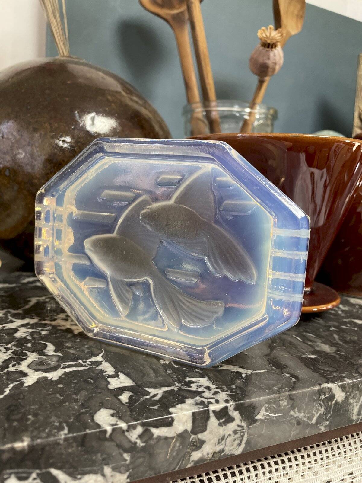 Art Deco opalescent ashtray