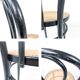 Chaise de café vintage Bugholz noir Wiener Geflecht Chaise de salle à manger