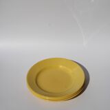 3 assiettes jaunes Sarreguemines