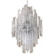 Huge strips “listelli alabastro” murano glass chandelier