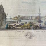 Engraving The port of Saint Jean de Luz