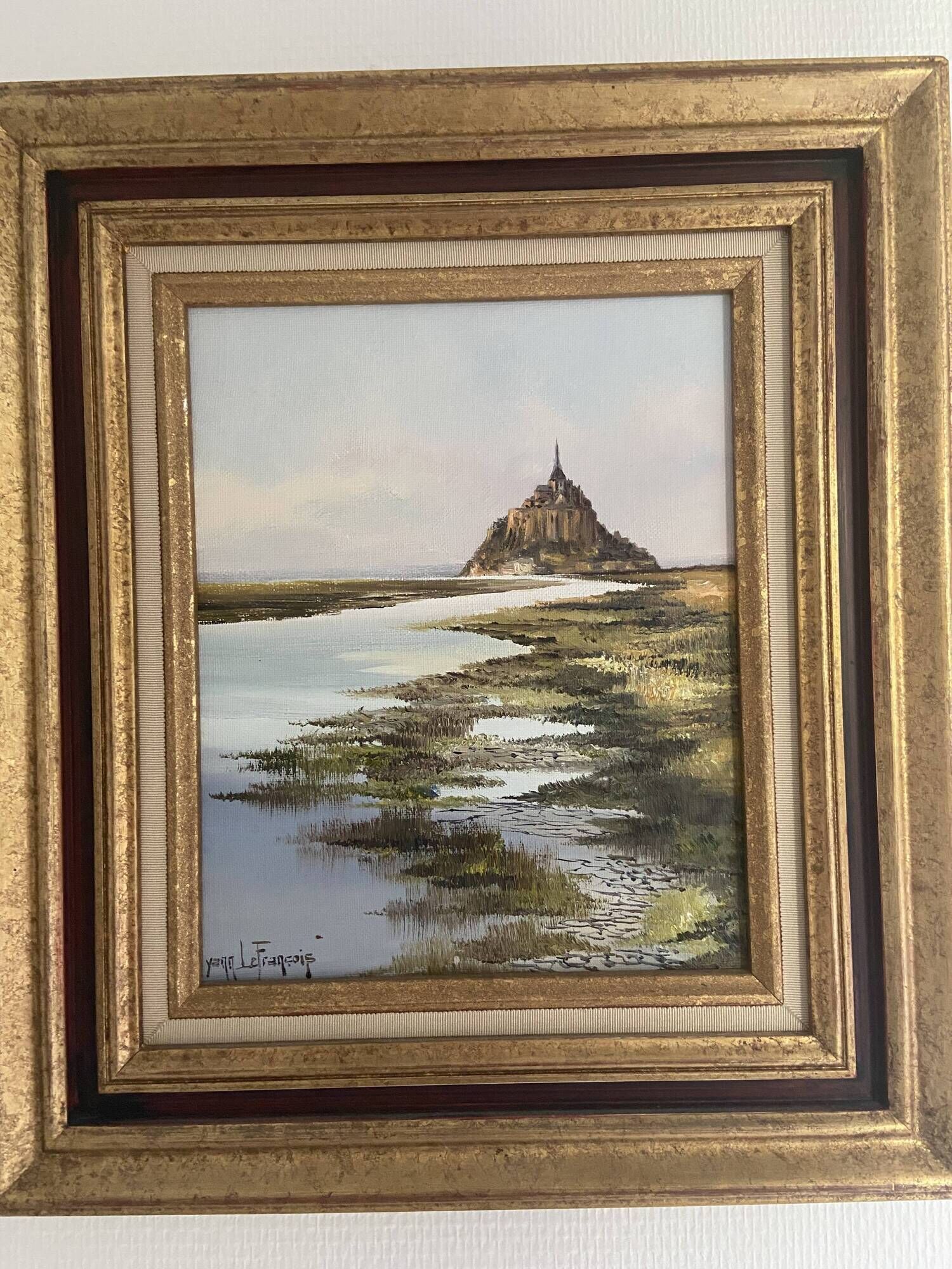 Yann Le François Oil painting on canvas Mont Saint Michel