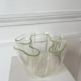 70s design Plexiglas tissue holder vase