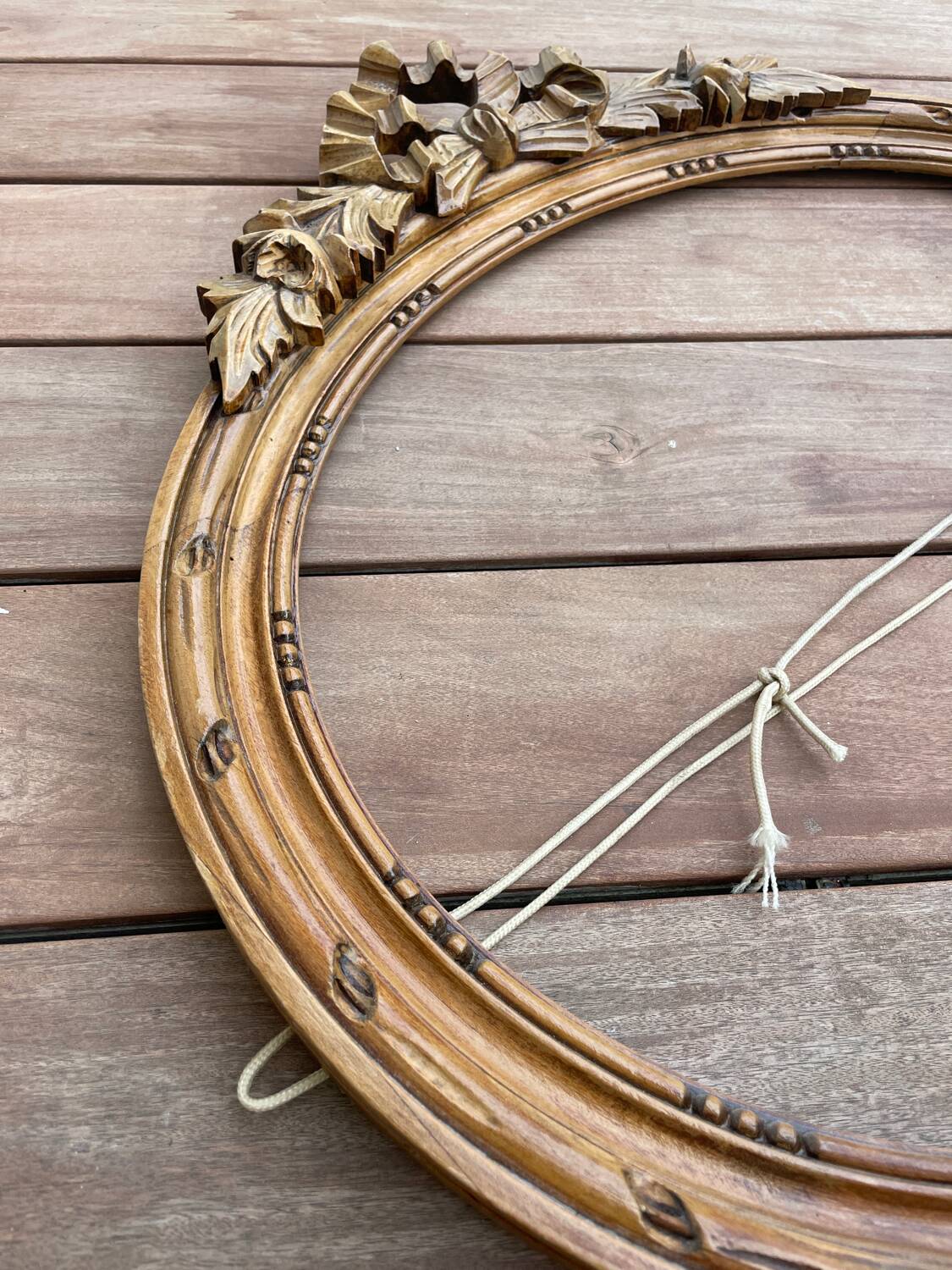 Carved wood frame