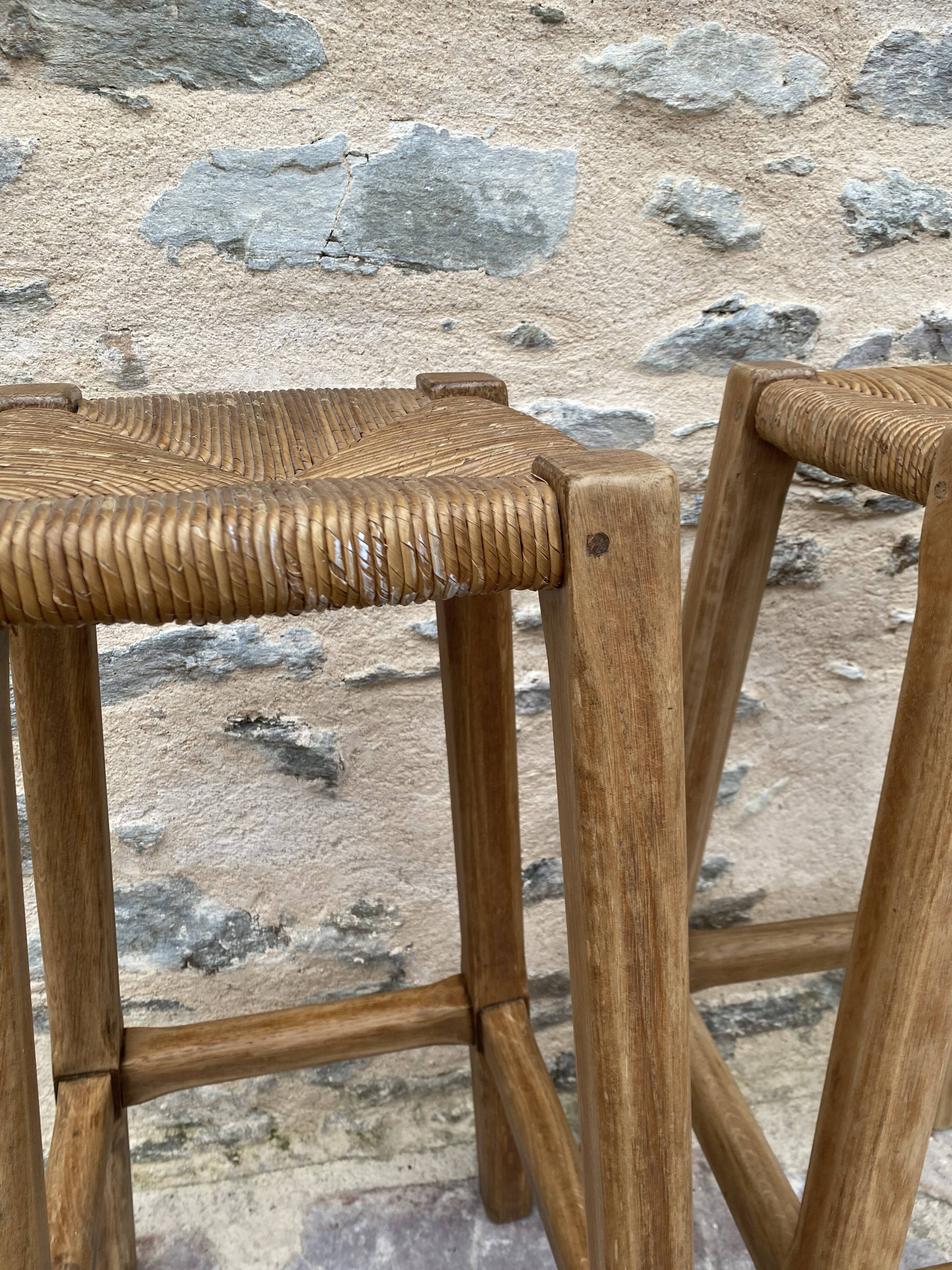 Straw oak stool (individually)