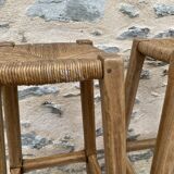 Tabouret chêne paille