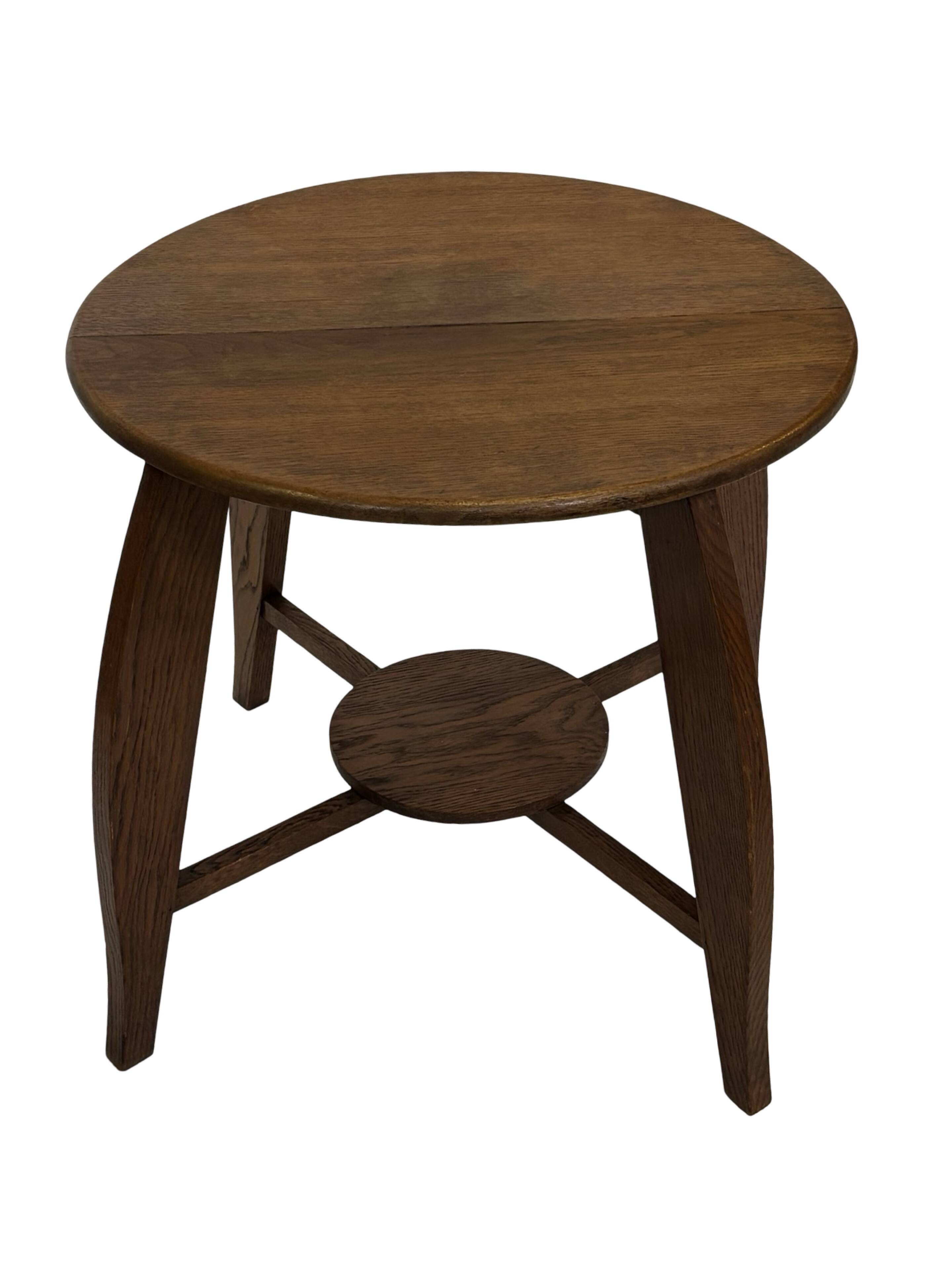 Art Deco Coffee Table Side Table Oak 1950s Design