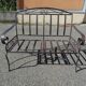 Banc de jardin en fer forgé