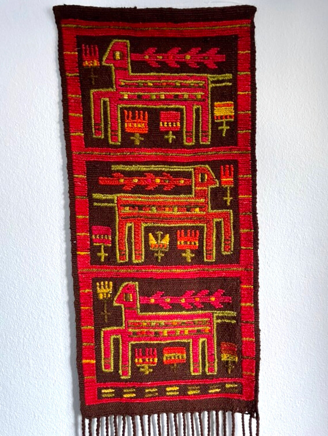 Swedish mcm flat weave rug, rölakan