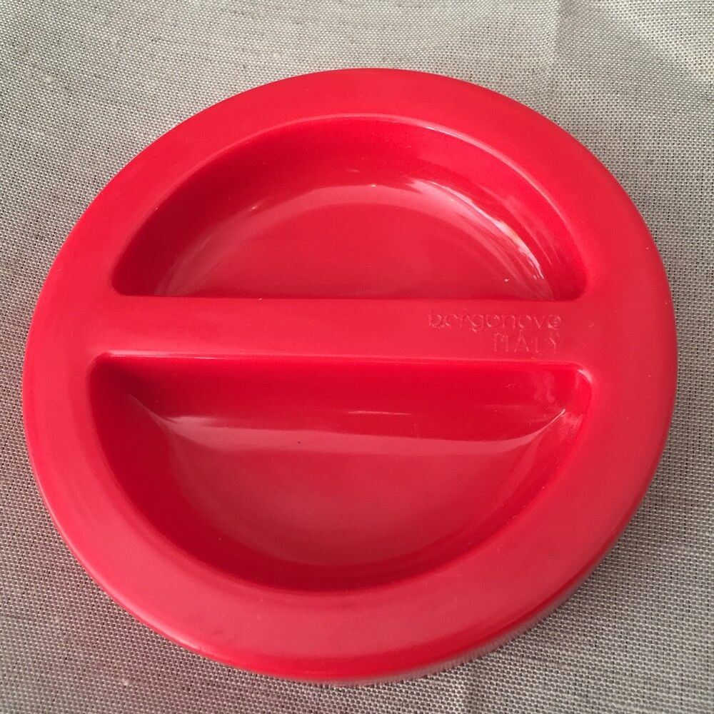 Glass candy jar red lid borgonovo italy