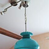 Blue opaline chandelier