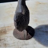 2 roosters and 2 cast iron birds