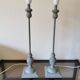 Paire de pieds de lampe bois tourné