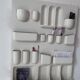 Vintage wall storage system in matte white ABS, Italy 1970s.