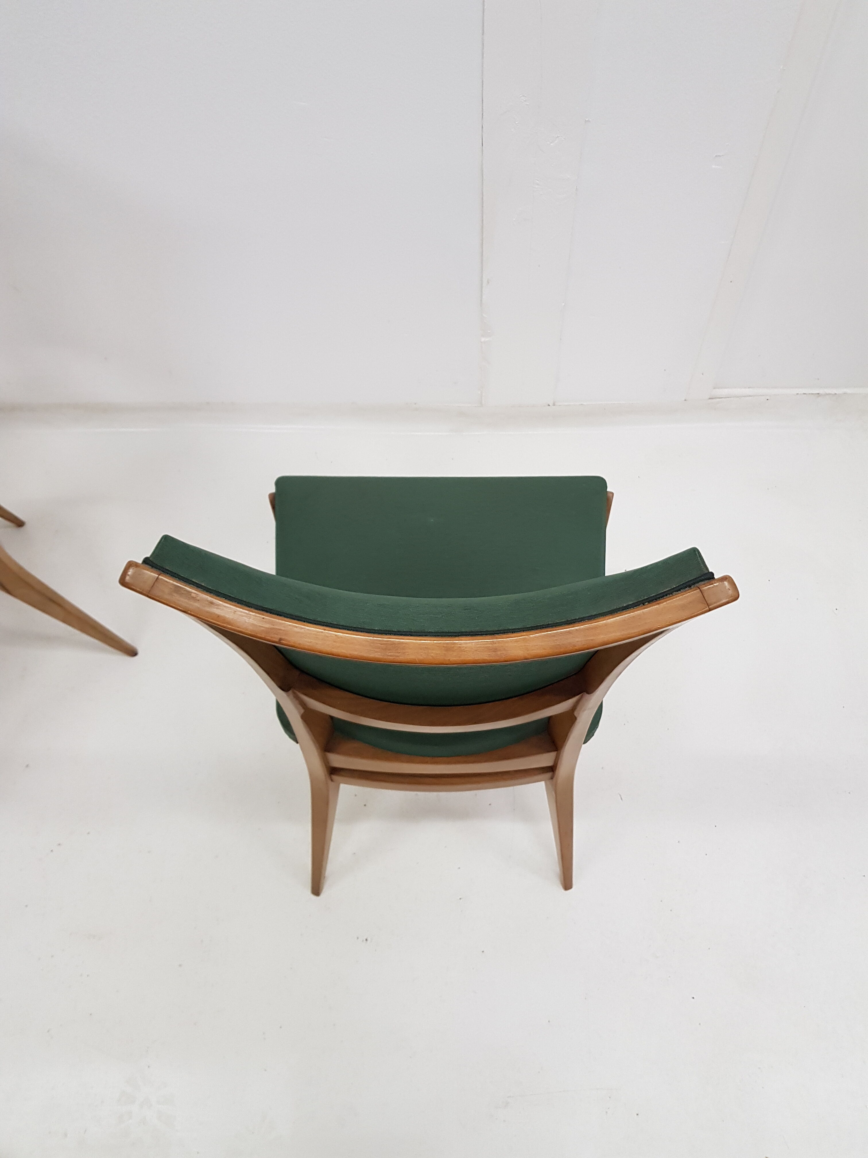 Set of 8 vintage wooden chairs, Italian design of the years 1960/70