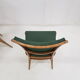 Set of 8 vintage wooden chairs, Italian design of the years 1960/70