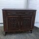 Antique solid wood sideboard with drawers and two doors