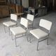 4 chrome metal chairs with faux leather from the 1970s.